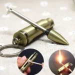 Bullet shape reusable match lighter attached to keyring