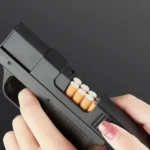 Cigarette Case with Gun shape Lighter