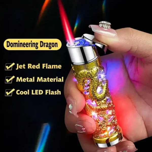 Dragon Design Red Flame Lighter - Image 4