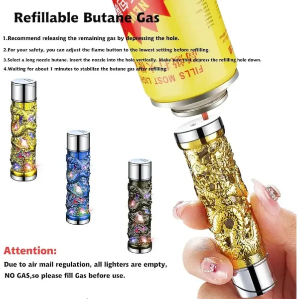 Dragon Design Red Flame Lighter - Image 12