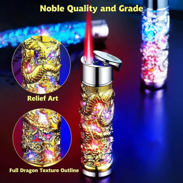 Dragon Design Red Flame Lighter - Image 3