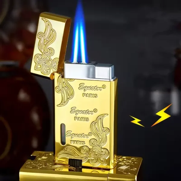 Dual Flame Windproof Metal Lighter - Image 5