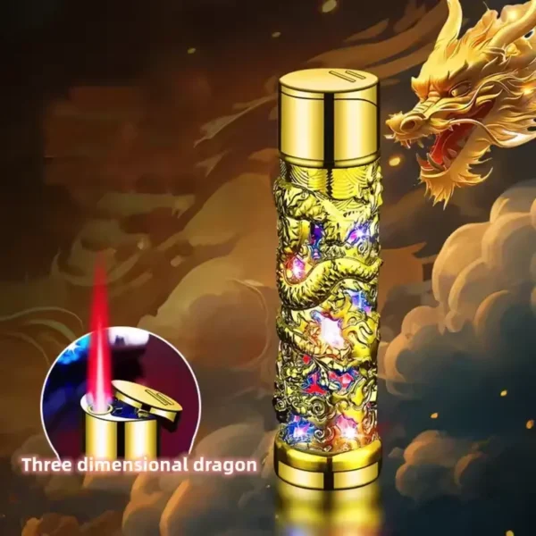 Dragon Design Red Flame Lighter - Image 2