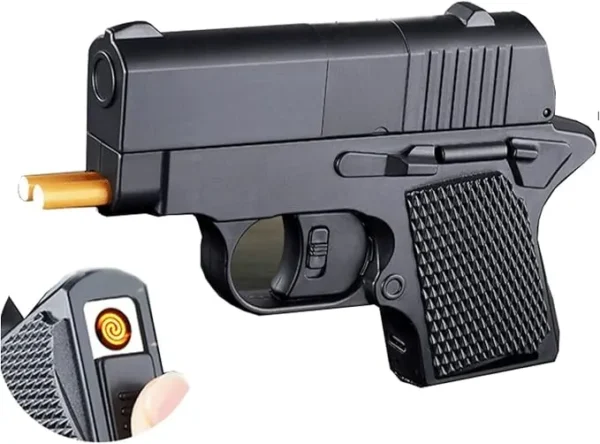 2 in 1 Gun Lighter and Cigarette Case - Image 2