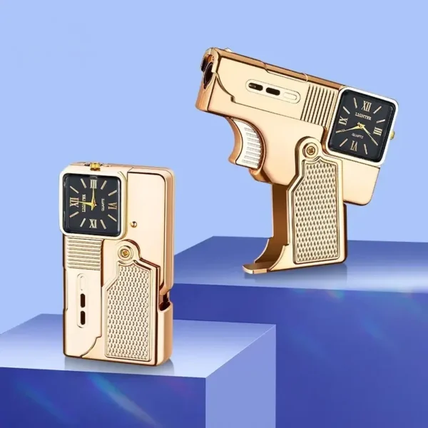 Folding Gun Lighter + Cool Dial Watch - Image 11