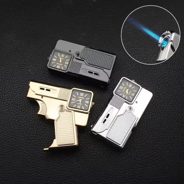Folding Gun Lighter + Cool Dial Watch - Image 3
