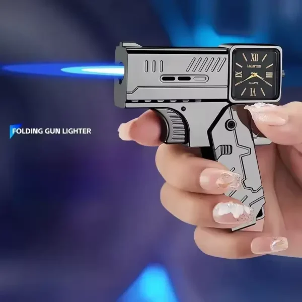 Folding Gun Lighter + Cool Dial Watch - Image 5