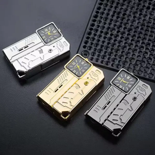 Folding Gun Lighter + Cool Dial Watch - Image 8