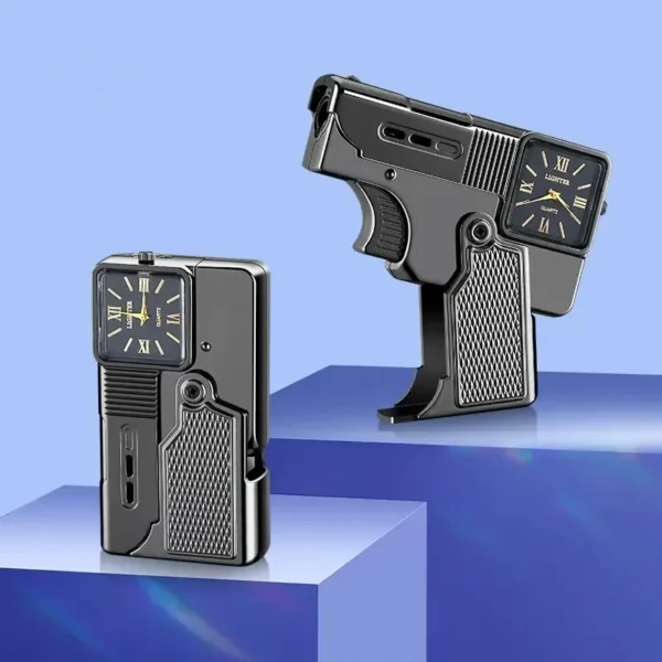 Folding Gun Lighter + Cool Dial Watch - Image 9