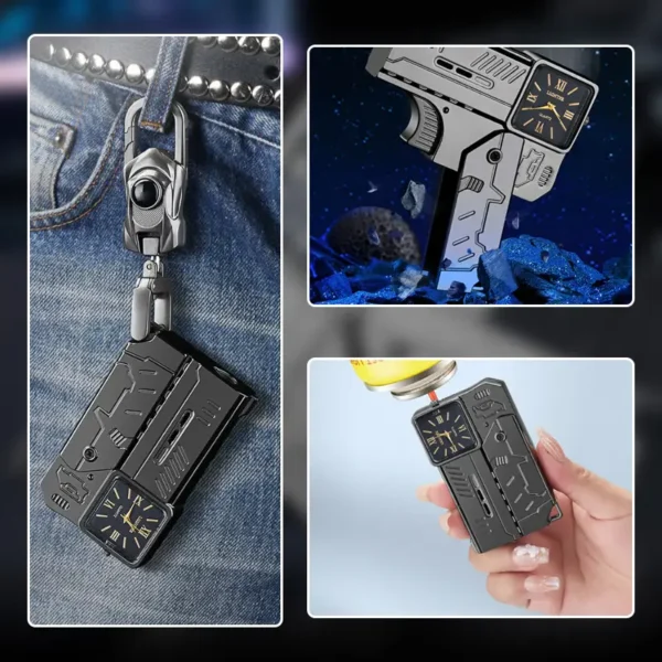 Folding Gun Lighter + Cool Dial Watch - Image 7