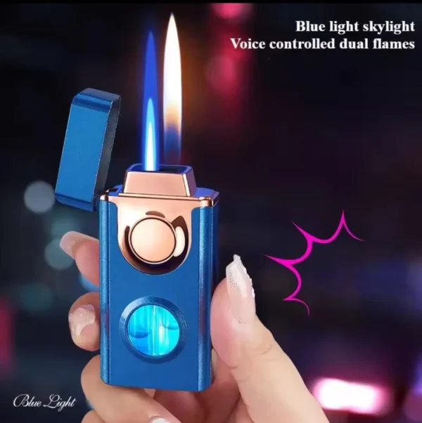 Smart Voice Controlled Dual Flame Windproof Lighter - Image 2