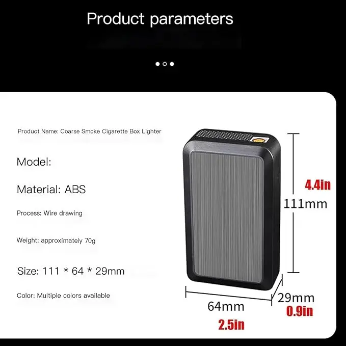 Cigarette Case with Rechargeable Lighter