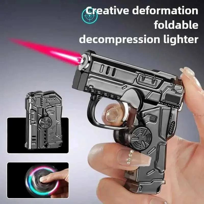 Foldable - Refillable Spinner Gun Lighter