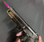 9mm pistol shaped jet flame lighter showing trigger