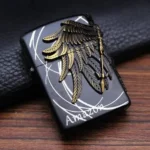 Windproof Flint Wheel 3D angel zippo lighter