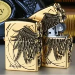 Open 3D Guardian Angel Zippo lighter