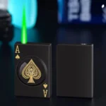 Ace of Spades Poker Lighter showing full card design and spinner wheel