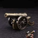 ntique Artillery Cannon Lighter showing full vintage cannon design