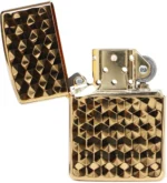 Premium Honeycomb Metal Lighter standing upright on a surface
