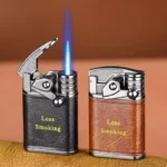 Black and brown leather-wrapped rocker arm lighters